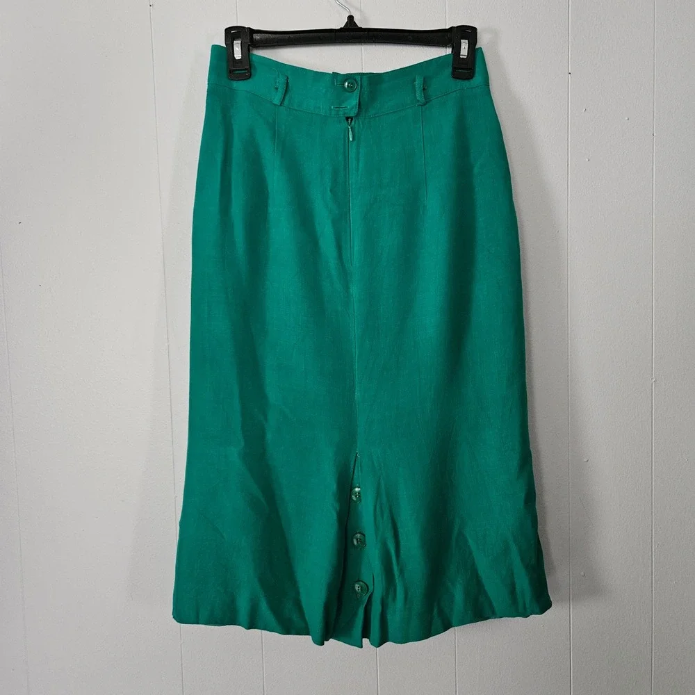 Jones New York Pencil Skirt Women Midi Vintage Pockets Professional